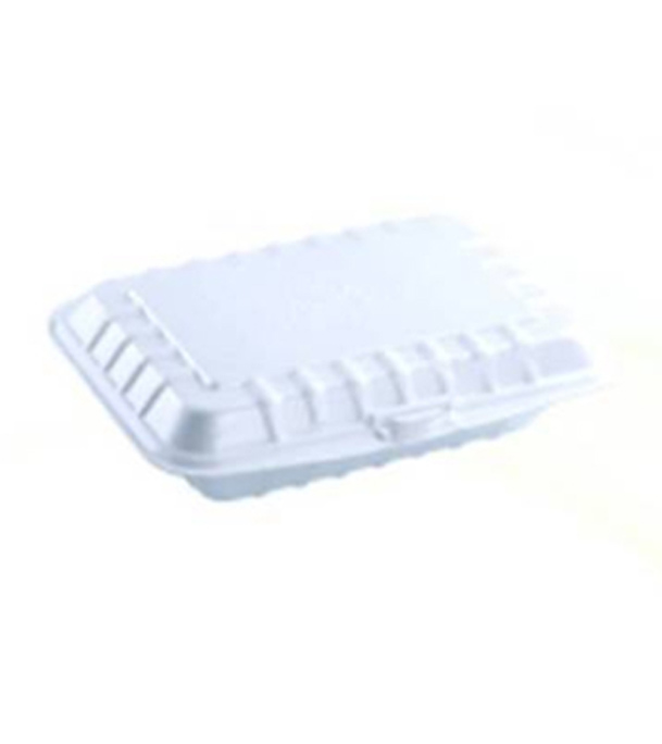Dispo Lunch Box Medium Size 100 Pcs Set White 