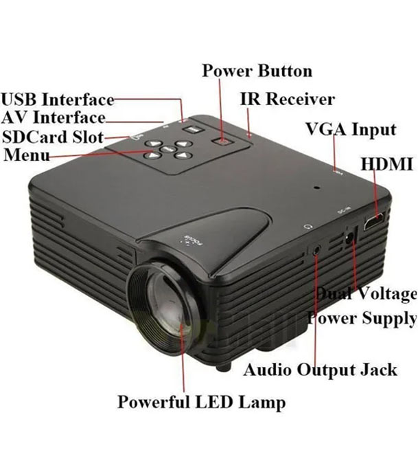 Buy H80 Portable Mini LED LCD Home Theater Projector at Best Price in Bangladesh
