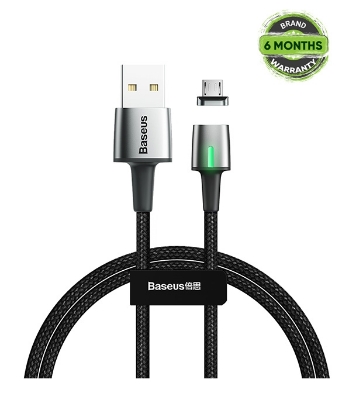 Buy Baseus Zinc Magnetic Cable USB For Micro 1.5A 2m Charging Black (CAMXC-I01) Online
